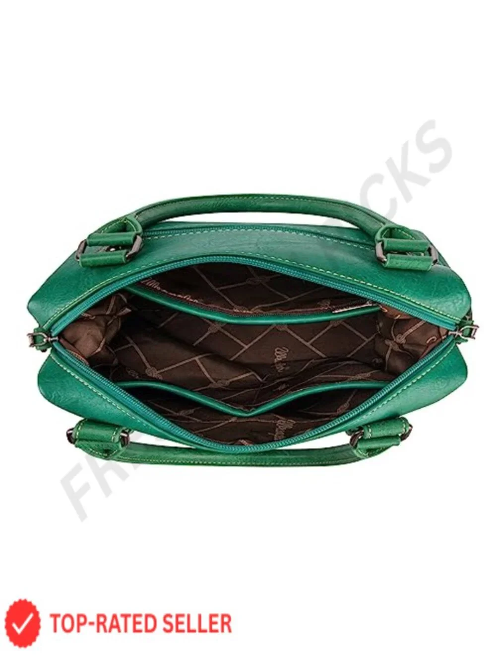 Western Barrel Satchel Hobo Purse with Faux Leather and Detachable Strap